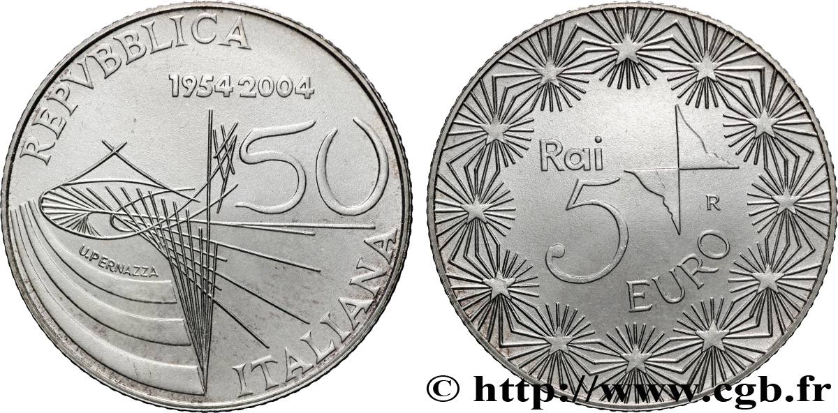 ITALIE 5 Euro TÉLÉVISION ITALIENNE 2004 BU