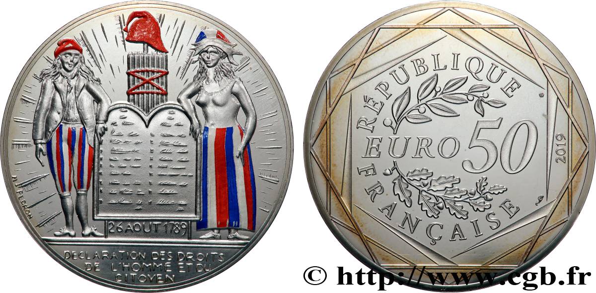FRANCE 50 Euro DROITS DE L’HOMME 2019 SPL