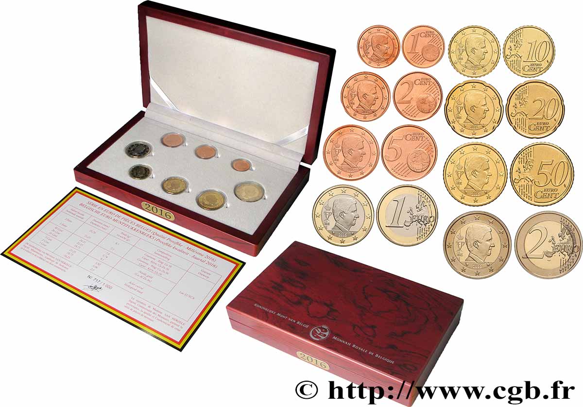 BELGIEN COFFRET Euro BELLE ÉPREUVE 2016