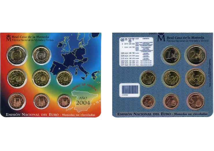 SPANIEN SÉRIE Euro BRILLANT UNIVERSEL 2004