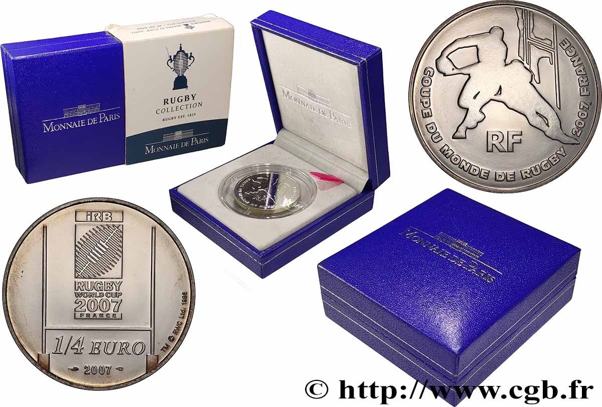 FRANCE 1/4 Euro COUPE DU MONDE DE RUGBY 2007 2007 BU