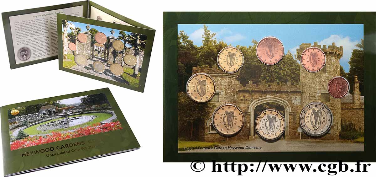 IRELAND REPUBLIC SÉRIE Euro BRILLANT UNIVERSEL - HEYWOOD GARDENS IN CO. LAOIS 2005 Brilliant Uncirculated