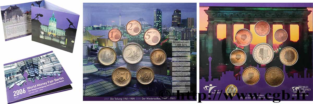 NETHERLANDS SÉRIE Euro BRILLANT UNIVERSEL  -  World Money Fair Berlin 2006 Brilliant Uncirculated