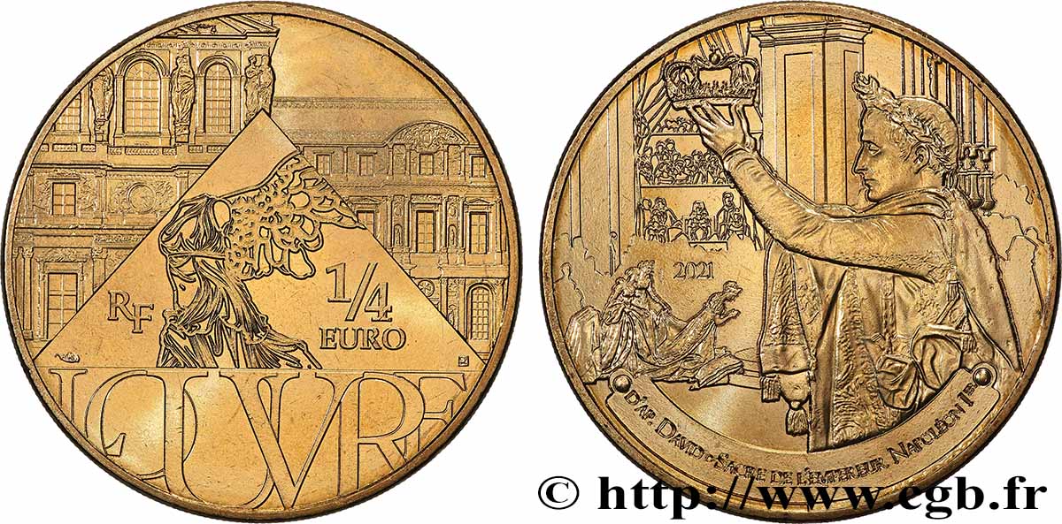 FRANKREICH 1/4 Euro SACRE DE NAPOLÉON 2021