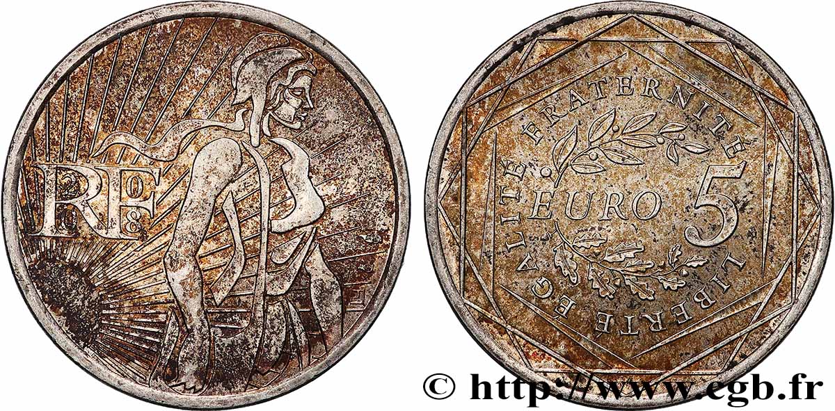 FRANKREICH 5 Euro LA SEMEUSE 2008