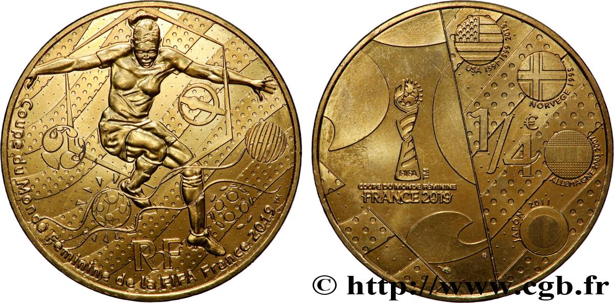 FRANCE 1/4 Euro COUPE DU MONDE FÉMININE DE FOOTBALL 2019 MS