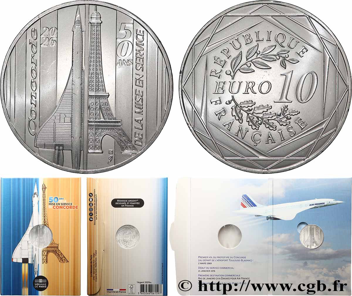 FRANKREICH 10 Euro CONCORDE 2026