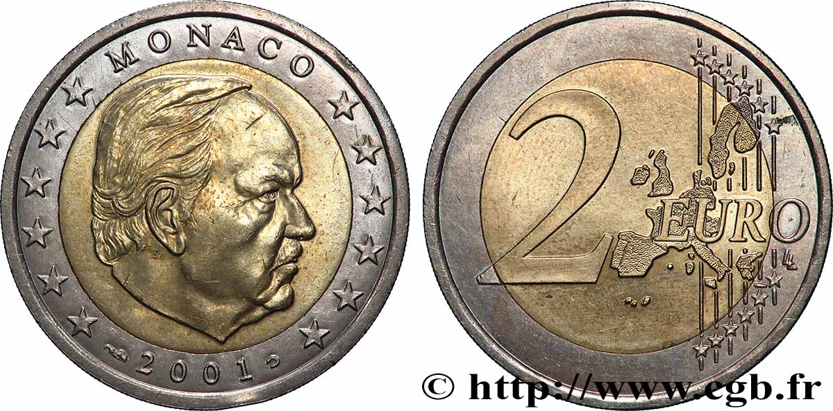 MONACO 2 Euro PRINCE RAINIER III 2001