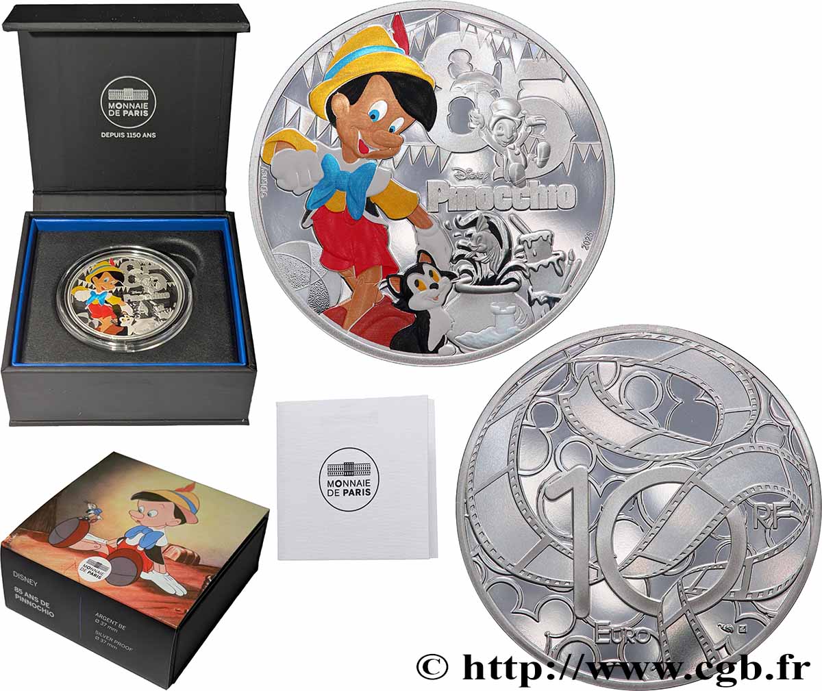 FRANCE BELLE EPREUVE 10 Euro PINOCCHIO 2025 BE