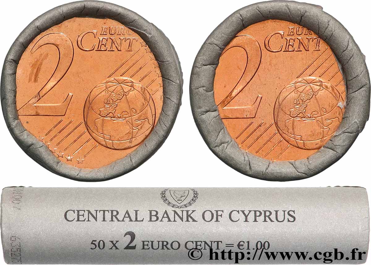 CHIPRE Rouleau 50 x 2 Cent MOUFLON 2008 SC