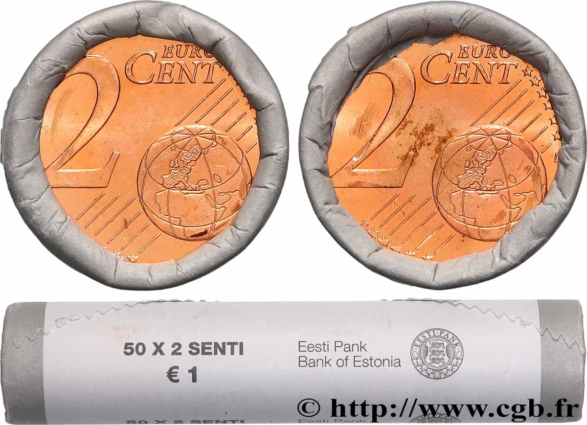 ESTONIA Rouleau 50 x 2 Cent EESTI n.d. SC