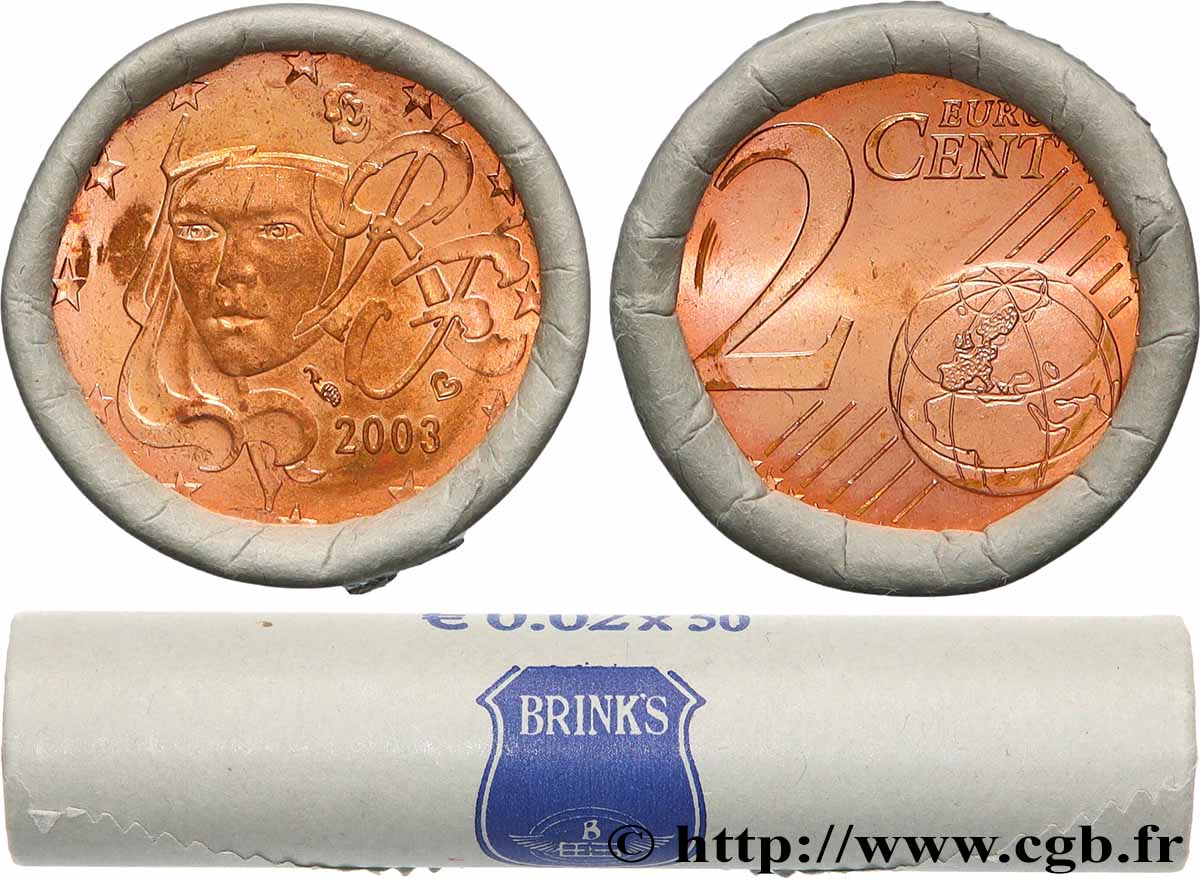 FRANCE Rouleau 50 x 2 Cent NOUVELLE MARIANNE 2003 MS