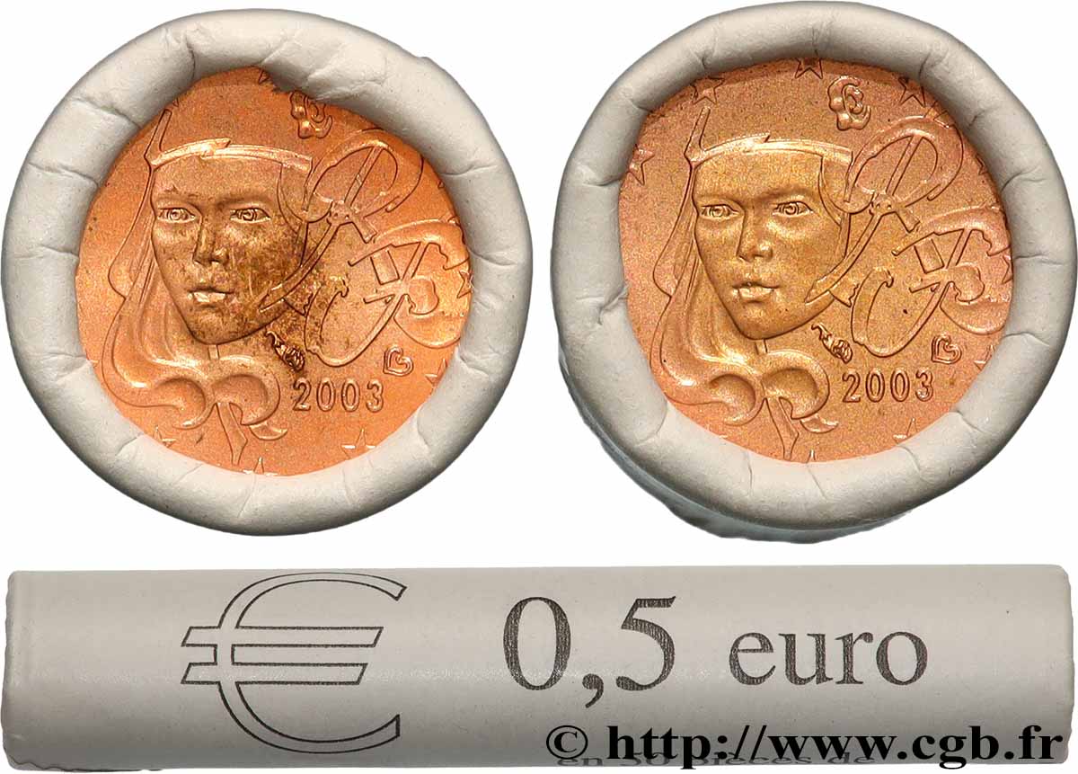 FRANCE Rouleau 50 x 1 Cent NOUVELLE MARIANNE 2003 SPL