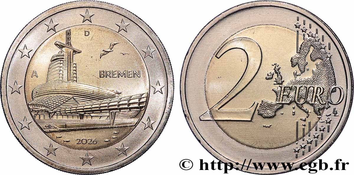 ALLEMAGNE 2 Euro RÉGION DE BREME 2026 SPL
