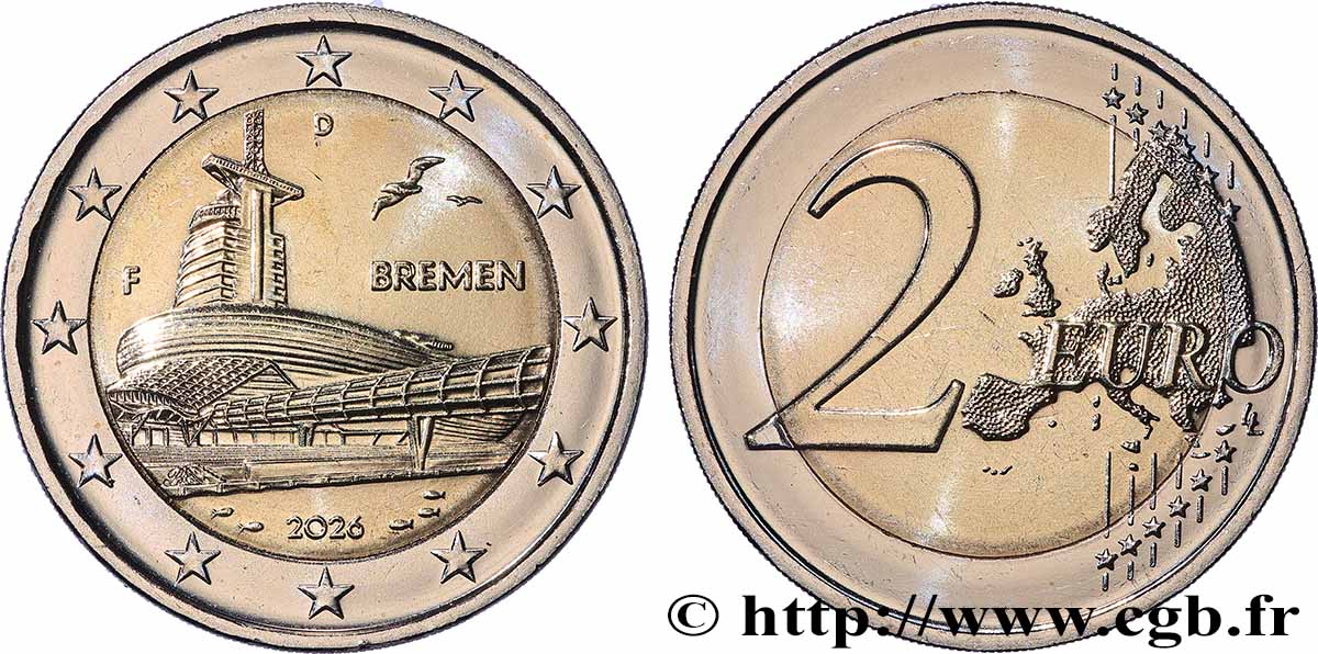 DEUTSCHLAND 2 Euro RÉGION DE BREME - Stuttgart - F 2026