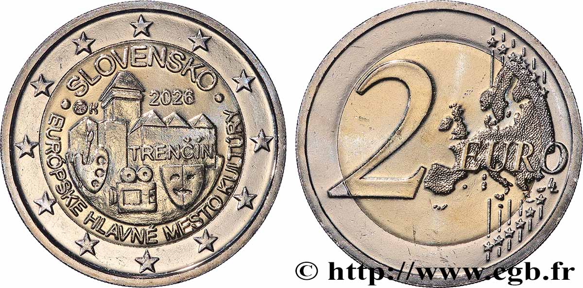 SLOVAQUIE 2 Euro CAPITALE DE LA CULTURE 2026 SPL