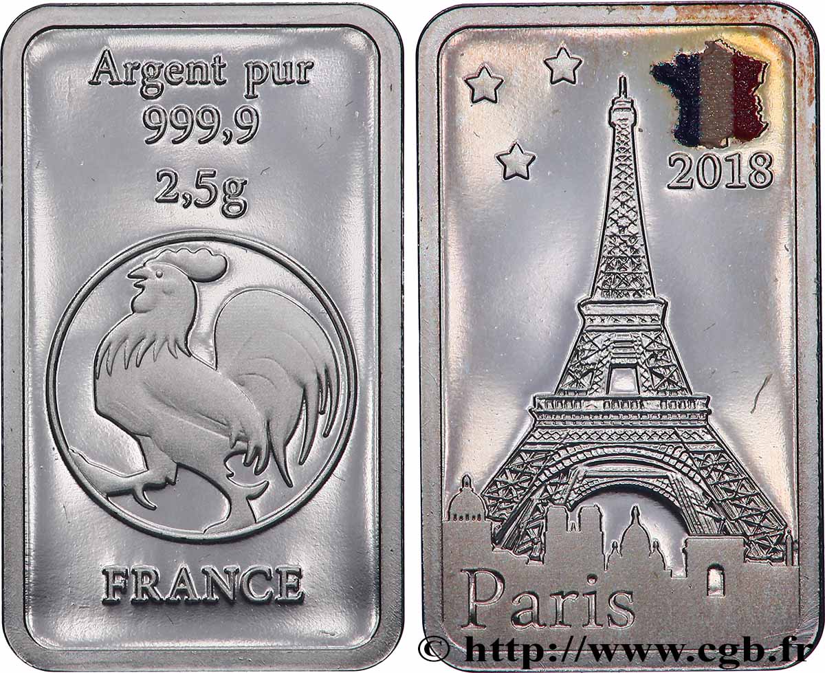 FRANKREICH Lingotin 2,5g Argent 2018