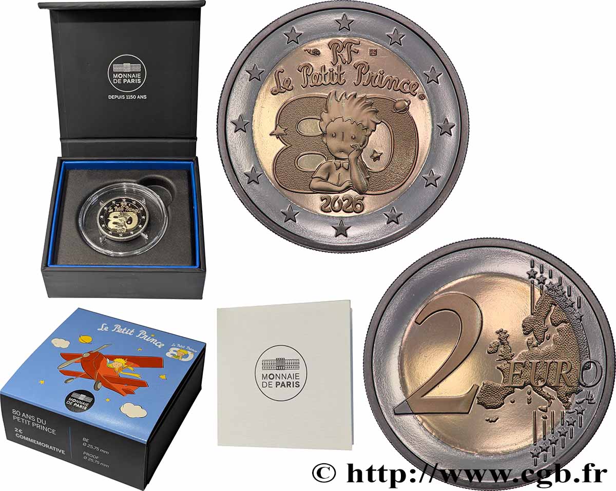 FRANCE Belle Epreuve - 2 Euro LE PETIT PRINCE 2025 BE