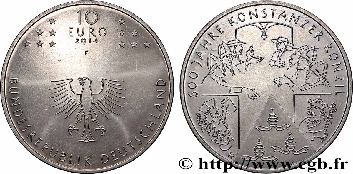 GERMANY 10 Euro CONCILE DE CONSTANCE 2014 MS