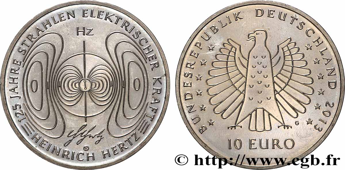 ALLEMAGNE 10 Euro HEINRICH HERTZ 2013 SPL