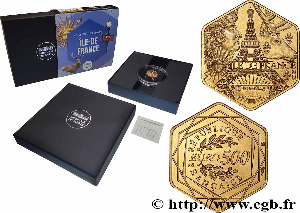 FRANCE 500 Euro RÉGIONS - ÎLE DE FRANCE 2026 BU