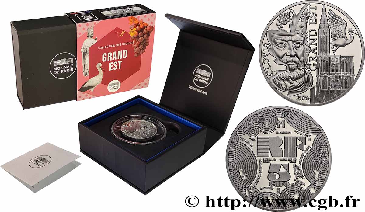 FRANCE BELLE EPREUVE 5 Euro RÉGIONS - GRAND EST 2026 BE