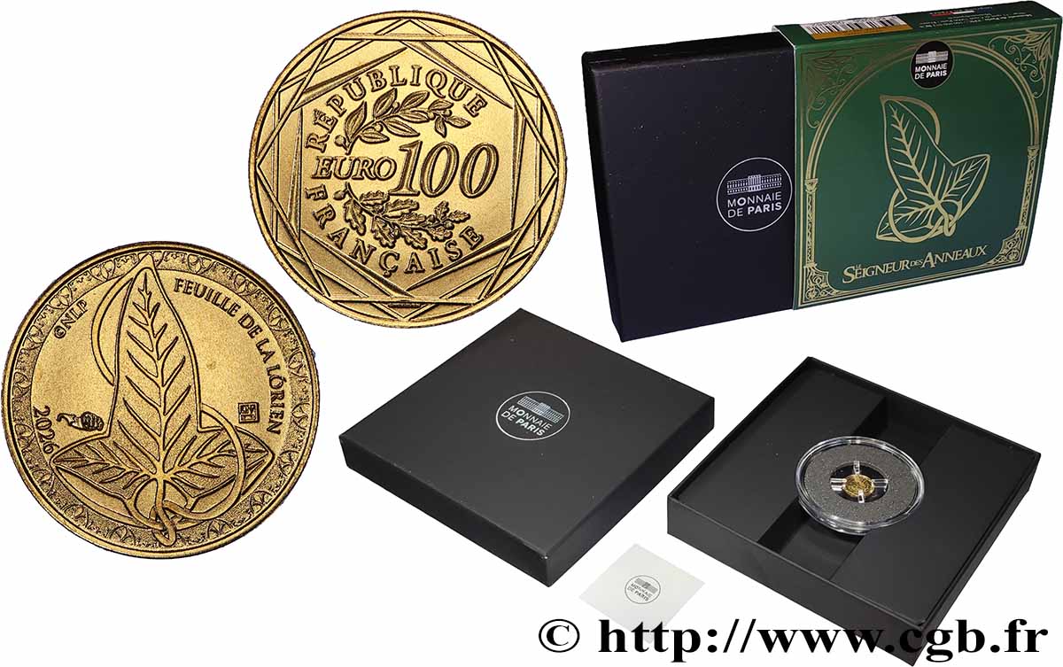 FRANCE 100 Euro LE SEIGNEUR DES ANNEAUX - LA FEUILLE DE LA LORIEN 2026 BU