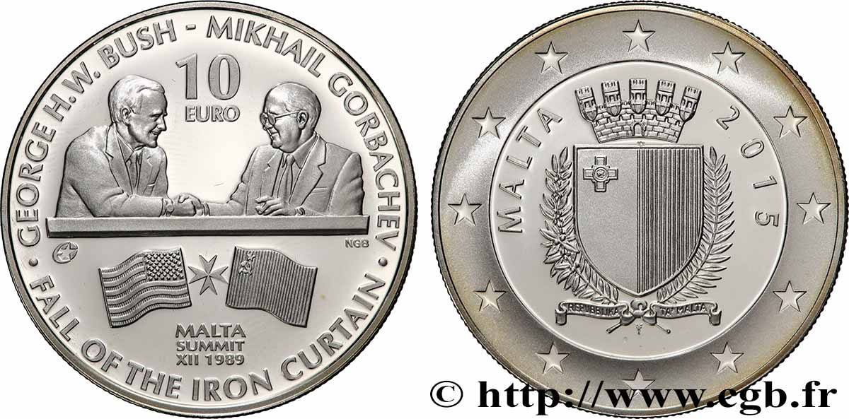 MALTA Belle Épreuve 10 Euro SOMMET DE MALTE 2015 Proof set