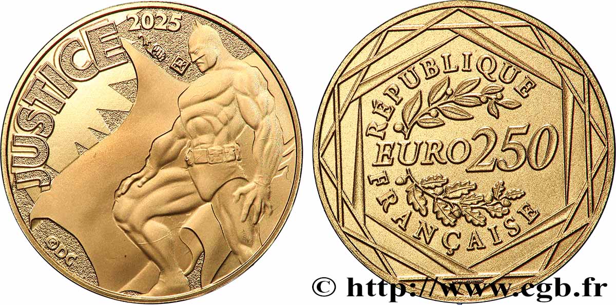 FRANCE 250 Euro BATMAN - JUSTICE 2025 BU