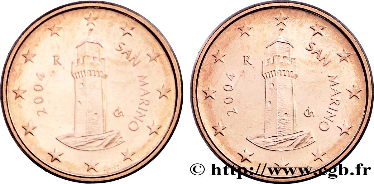SAN MARINO 1 Cent MONTALE 2004 MS63
