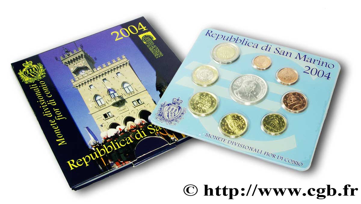 SAN MARINO SÉRIE Euro BRILLANT UNIVERSEL  2004 Brilliant Uncirculated