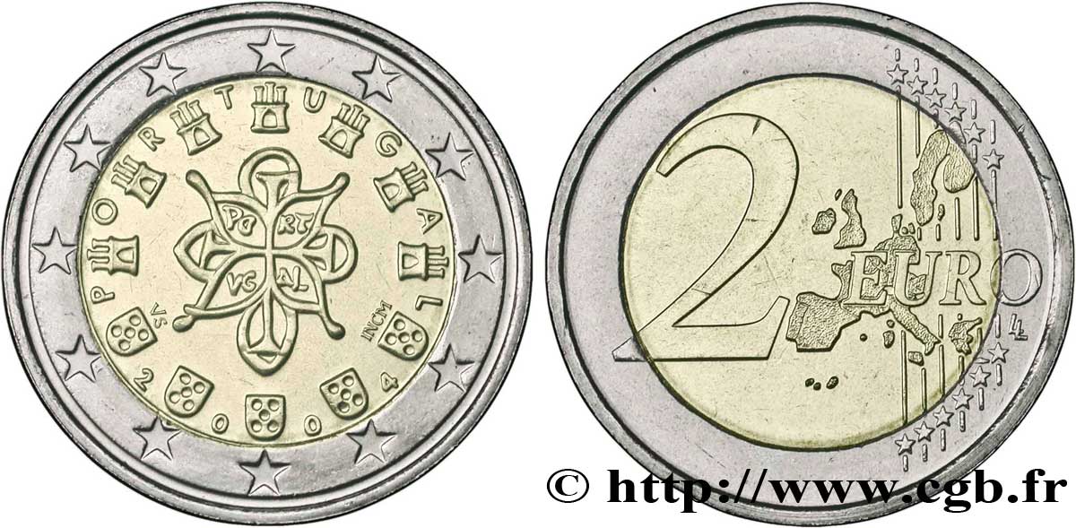 PORTUGAL 2 Euro SCEAU ENTRELACÉ (1144) tranche A 2004 SPL63
