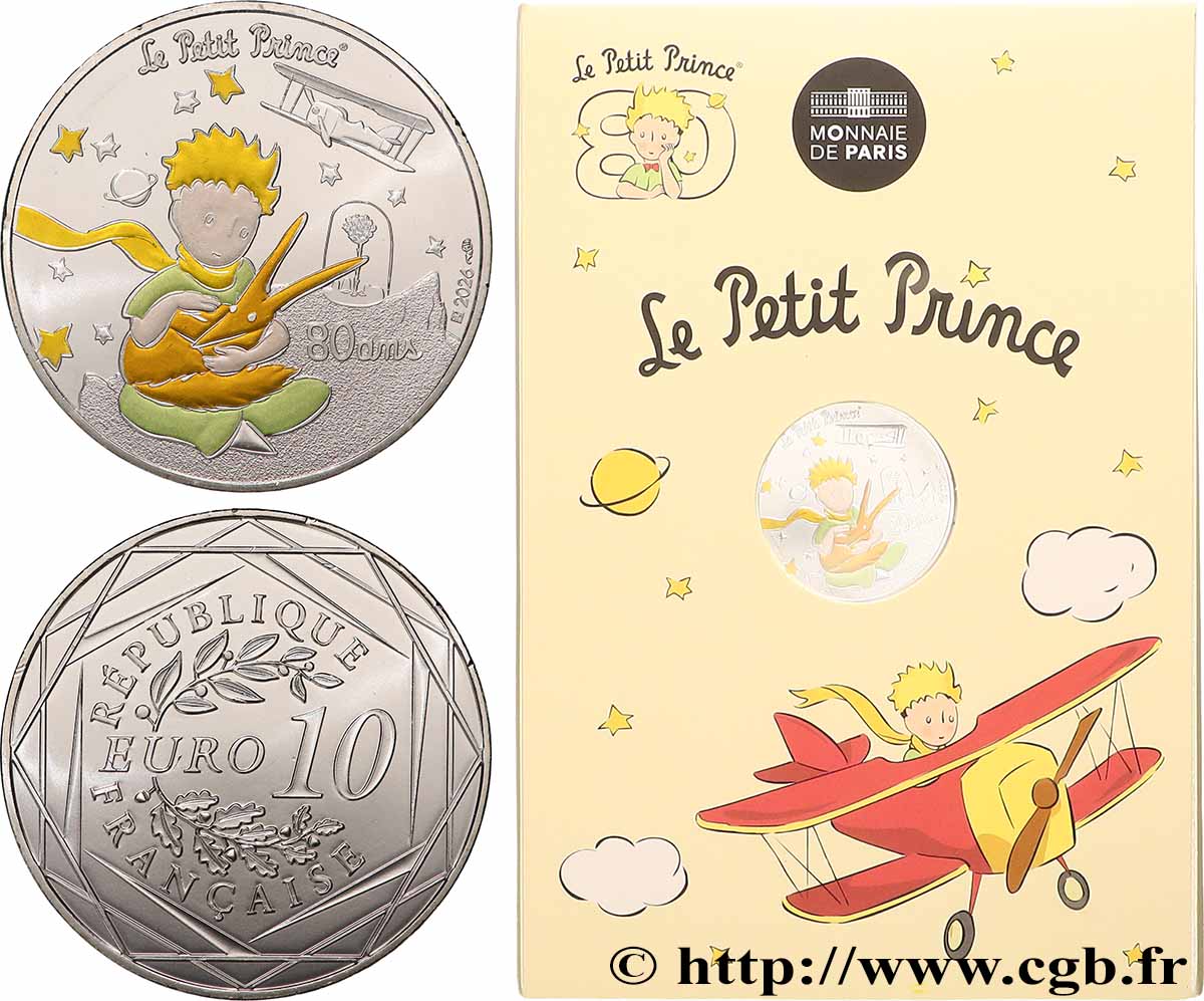 FRANCE 10 Euro 80 ANS DU PETIT PRINCE 2026 BU