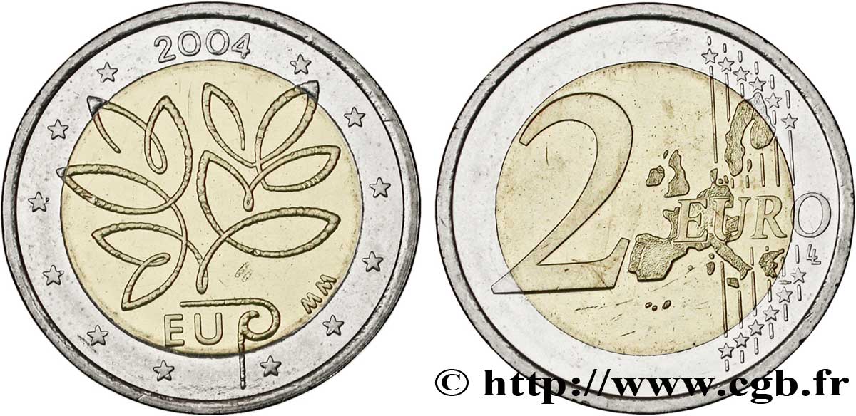 FINLAND 2 Euro ÉLARGISSEMENT DE L’UNION EUROPÉENNE tranche B 2004 MS60