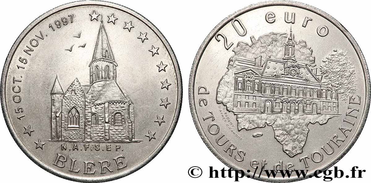FRANCE 20 Euro de Blere (15 oct. - 15 nov. 1997) 1997 SUP