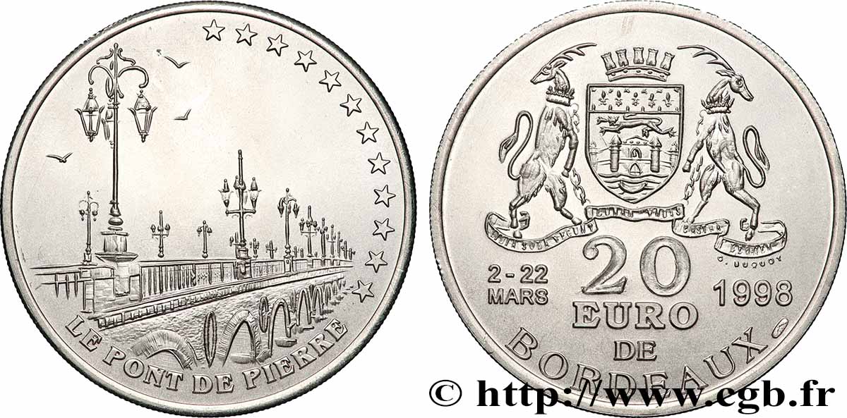 FRANCE 20 Euro de Bordeaux (2 - 22 Mars 1998) 1998 SPL