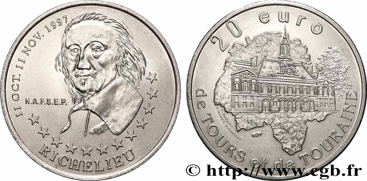 FRANCE 20 Euro de Tours et Tourraine (Richelieu) (11 oct. - 11 nov. 1997) 1997 SPL