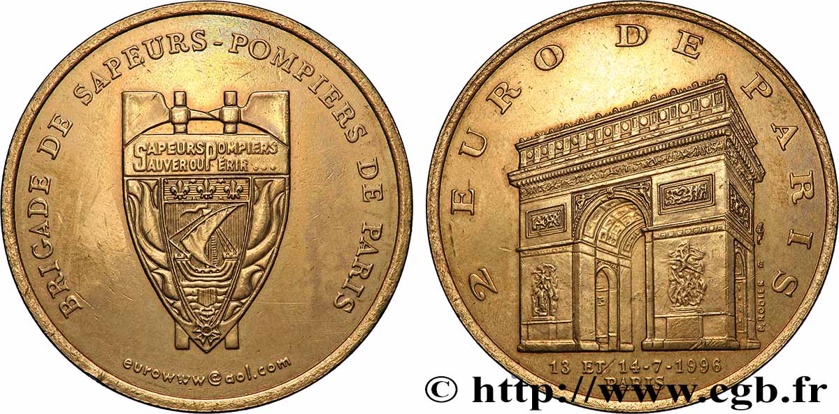 FRANCE 2 Euro de Paris (13 et 14 juillet 1996) - Brigade des sapeurs-pompiers de Paris 1996 SUP