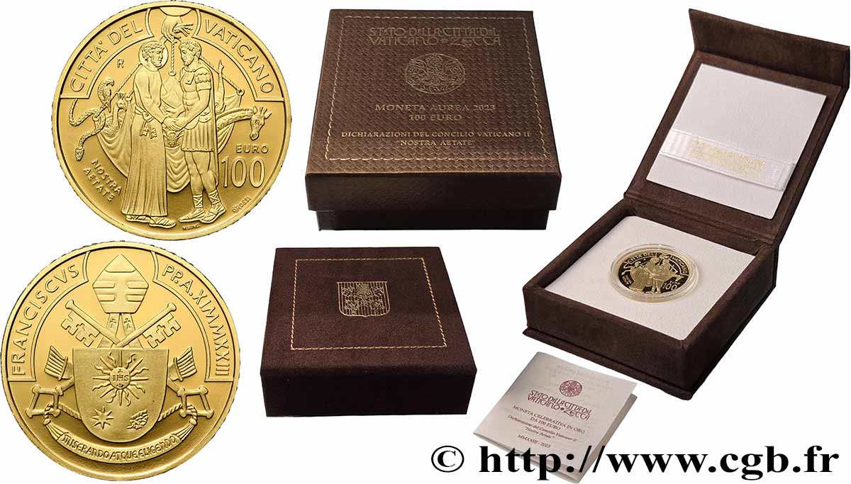 VATICAN BELLE EPREUVE 100 Euro CONCILE VATICAN II 2023 BE