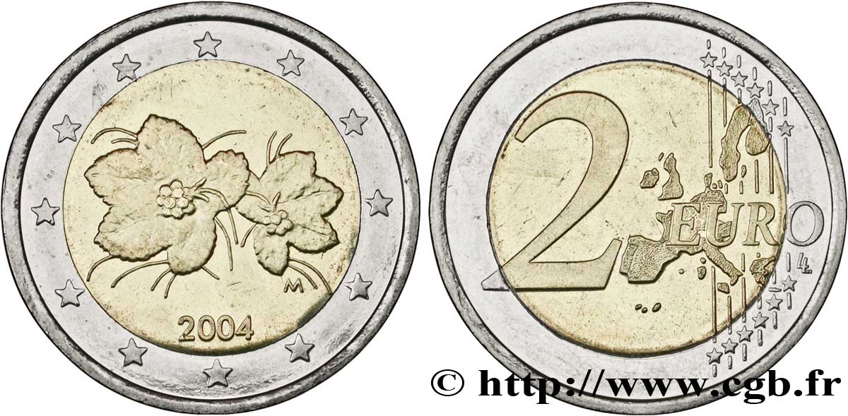 FINLANDIA 2 Euro PETIT MÛRIER tranche A 2004 MS63