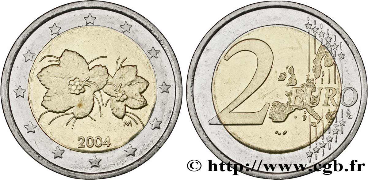 FINLAND 2 Euro PETIT MÛRIER tranche B 2004 MS63
