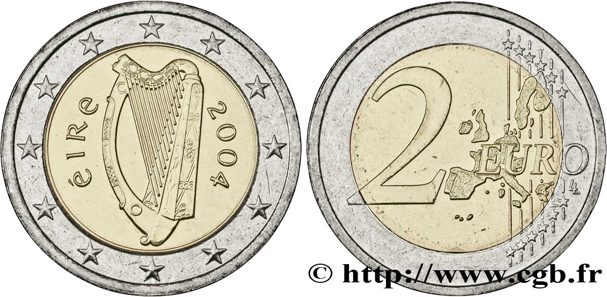 IRELAND REPUBLIC 2 Euro HARPE tranche B 2004 MS63
