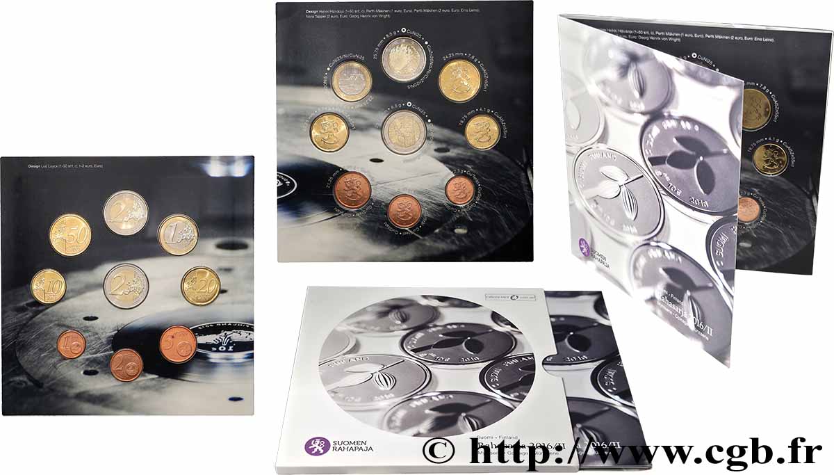 FINLAND SÉRIE Euro BRILLANT UNIVERSEL 2016 Brilliant Uncirculated