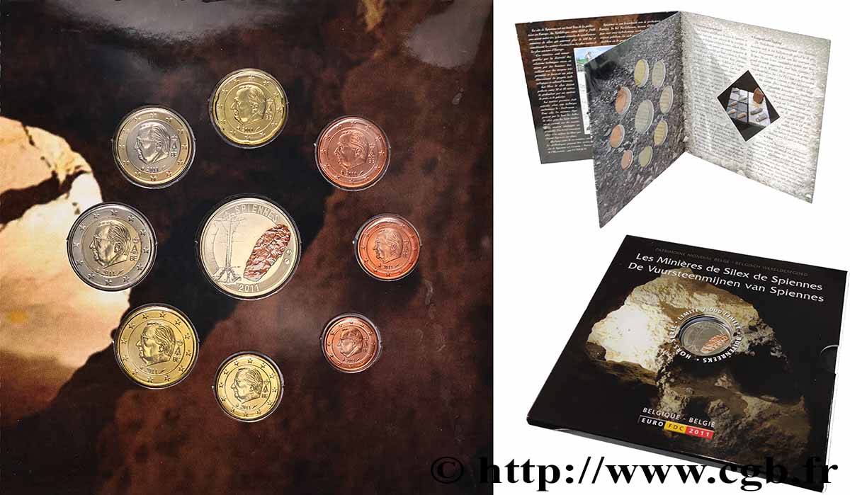 BELGIEN SÉRIE Euro FDC - Les Minières de Silex de Spiennes - Hors-serie limite 2.000 2011
