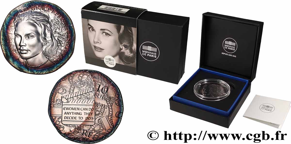 FRANCIA BELLE EPREUVE 10 Euro GRACE KELLY 2022 BE