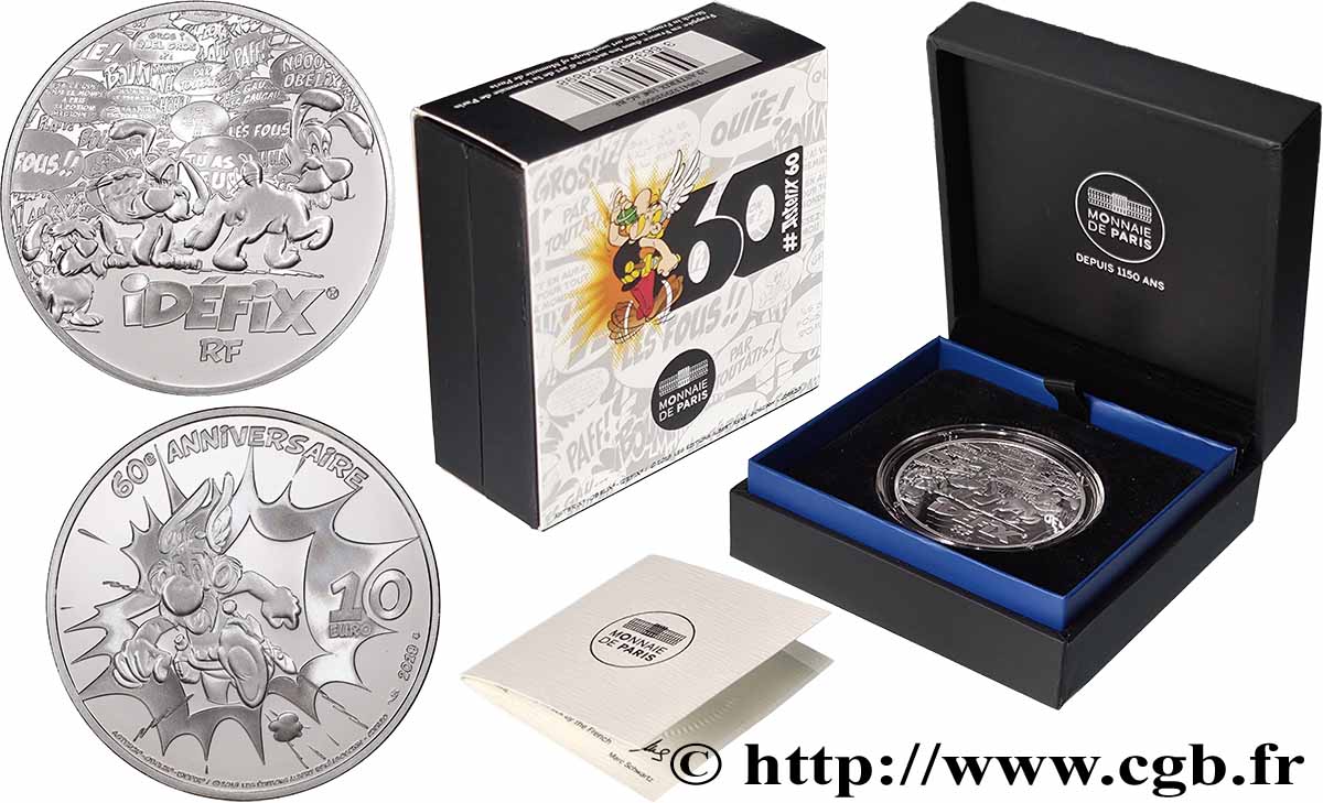 FRANCE BELLE EPREUVE 10 Euro ASTERIX - 60 ANS D’ASTERIX 2019 Proof set