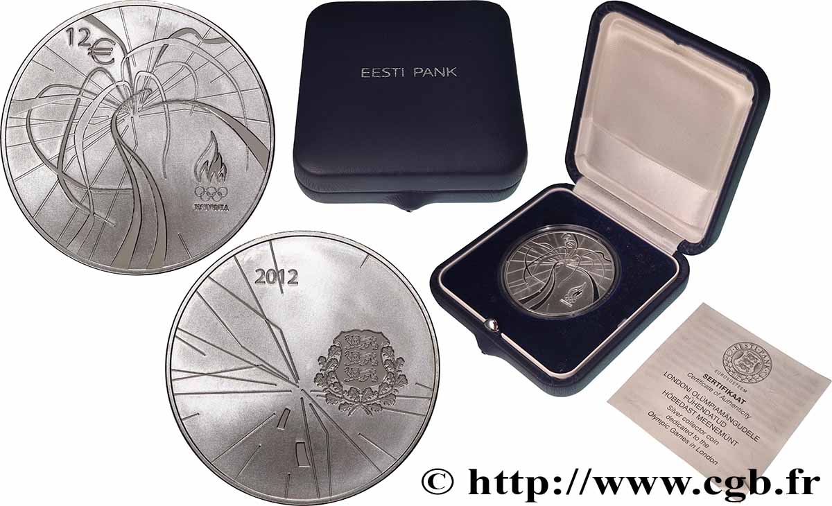 ESTONIE Belle Épreuve 12 Euro JEUX OLYMPIQUES LONDRES 2012 2012 BE