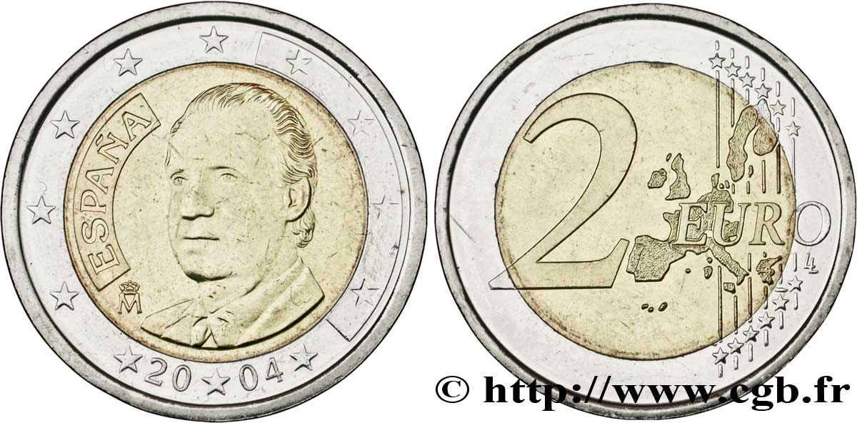 ESPAGNE 2 Euro JUAN-CARLOS I tranche A 2004 SPL63
