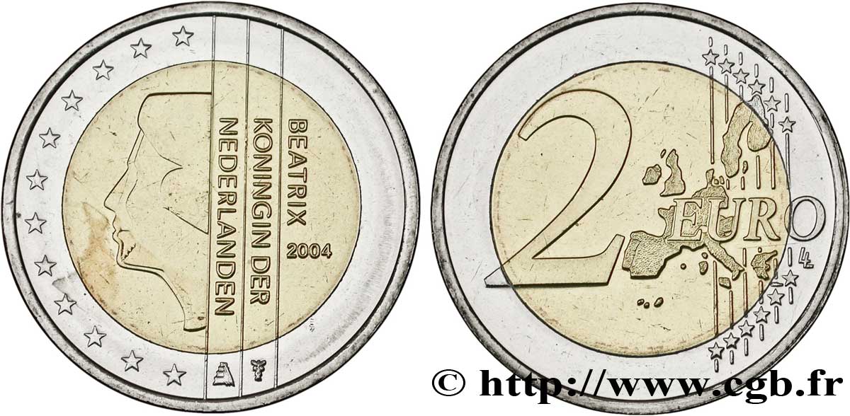 PAYS-BAS 2 Euro BEATRIX tranche A 2004 SPL63