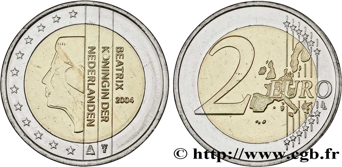 PAYS-BAS 2 Euro BEATRIX tranche B 2004 SPL63